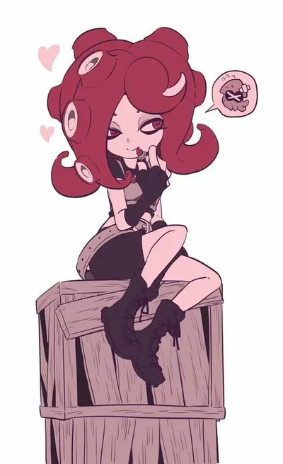 She's Different From the Others - Rose (Goth/Emo Female Octoling)