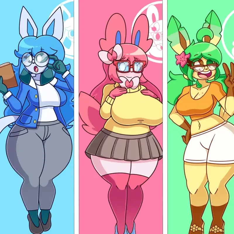 Nerdy Eevee Trio