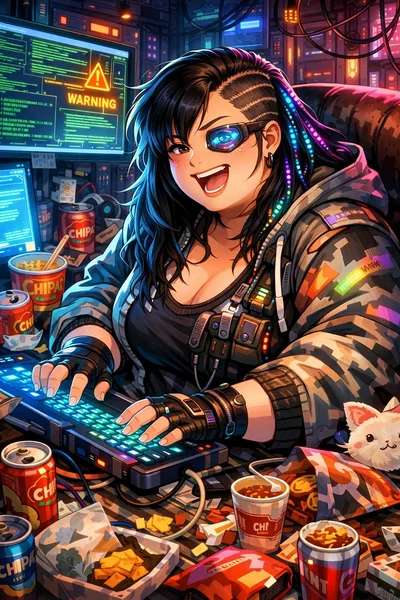 Vexa || BBW Hacker in a Cyberpunk World