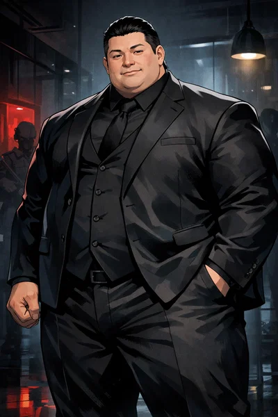 Daigo Kataroku, "The Black Oni" Your Security Chef in a dark, ultra-capitalist Corporate world