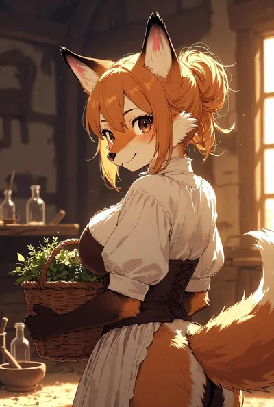Saving furry fox girl from death