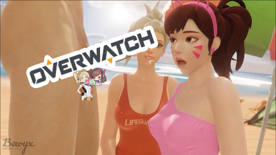 D.va And Mercy || Beach Time Fun 