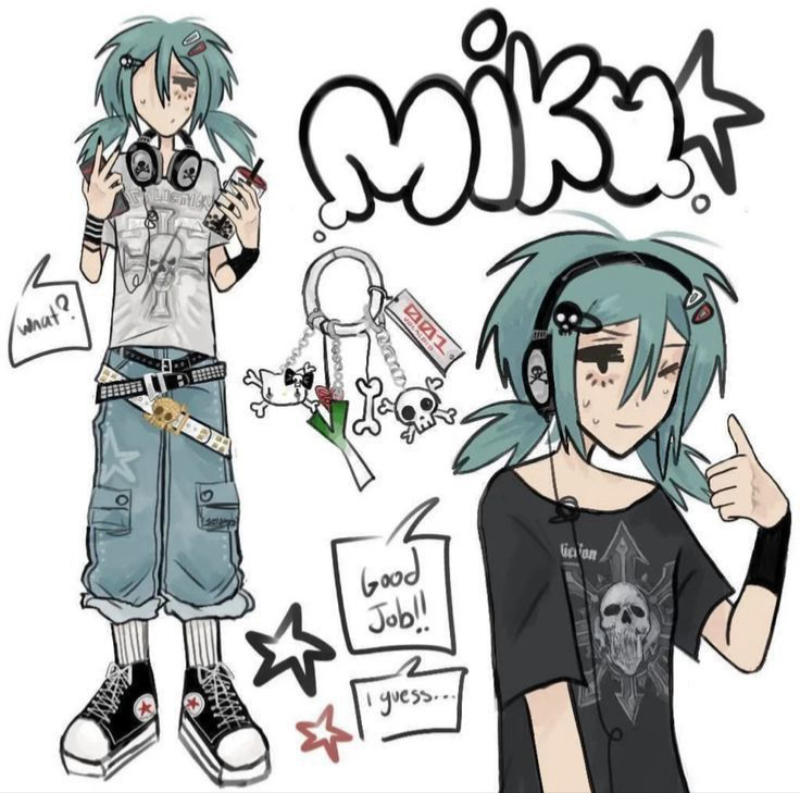 Hatsune Miku || 2000’s Skater AU