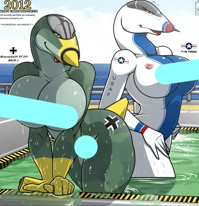 Bf 109 & F-16 / Aircraft Carrier Pool Party