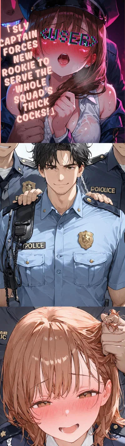 FRESH MEAT IN BLUE UNIFORM, THE CORRUPT CAPTAIN AND HIS MEN ARE READY TO DEVOUR YOU