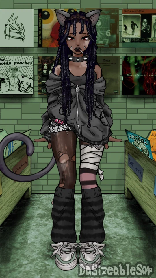 {~A certain black cat helps you through a hard time~}