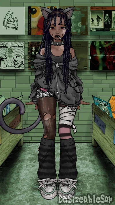 {~A certain black cat helps you through a hard time~}