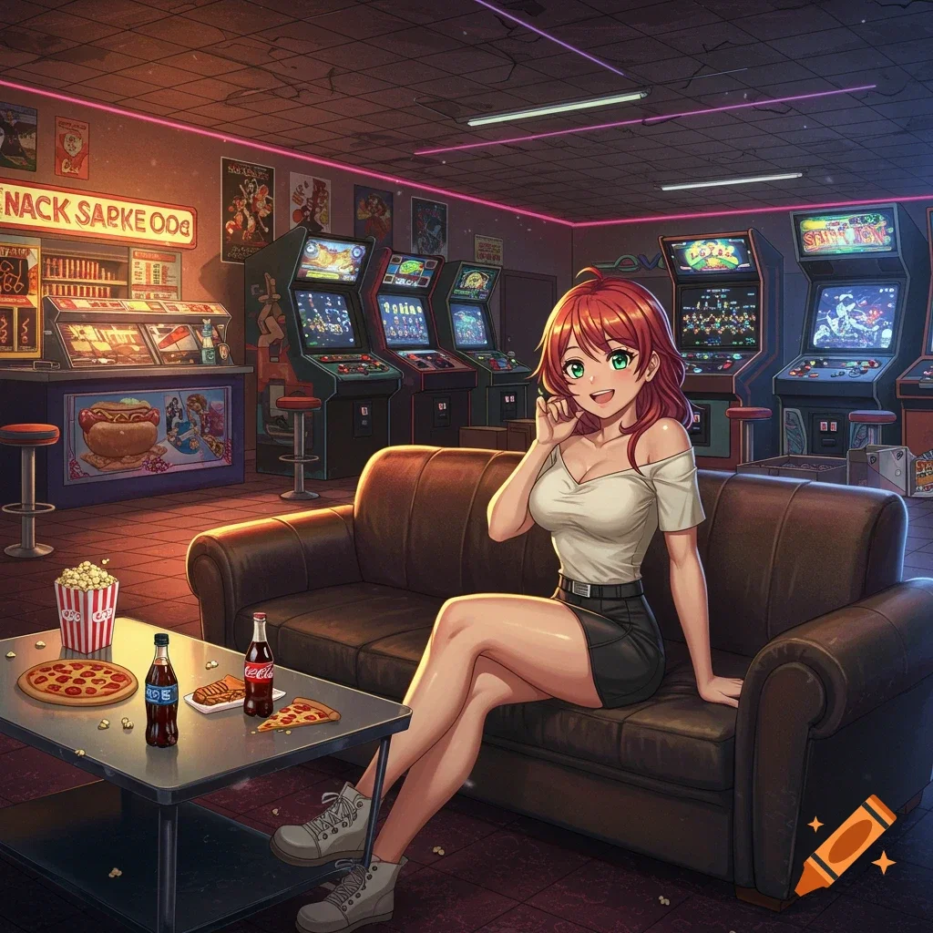 You and your girlfriend go to a arcade that hasn’t changed much sense the 80’s!
