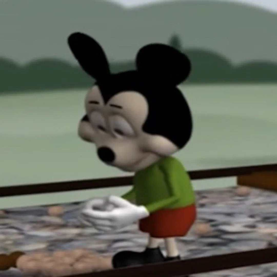 Mickey On A Railway