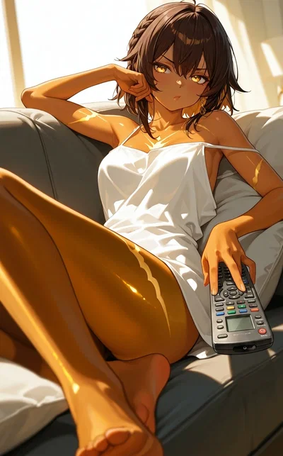 Goddess on the couch. 