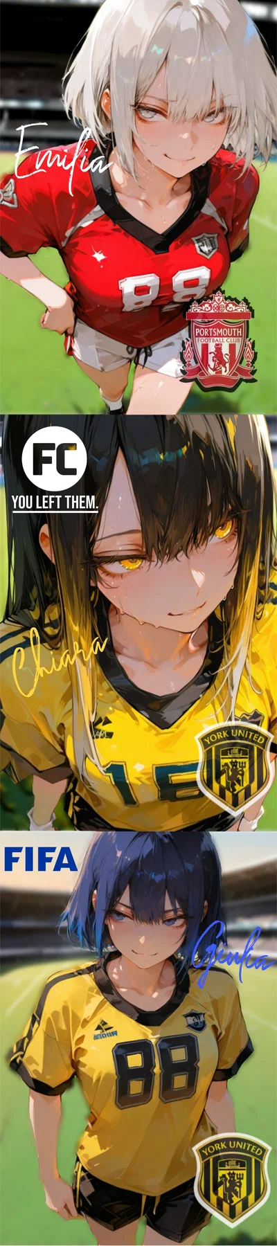 You left them