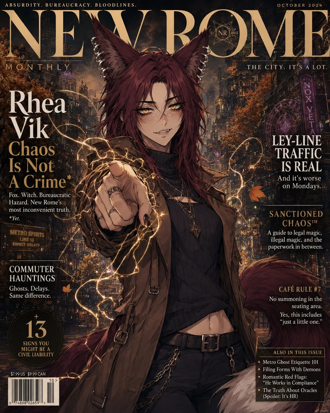 Rhea || Coffee, a three‐legged cat, and a witch with an existential crisis.