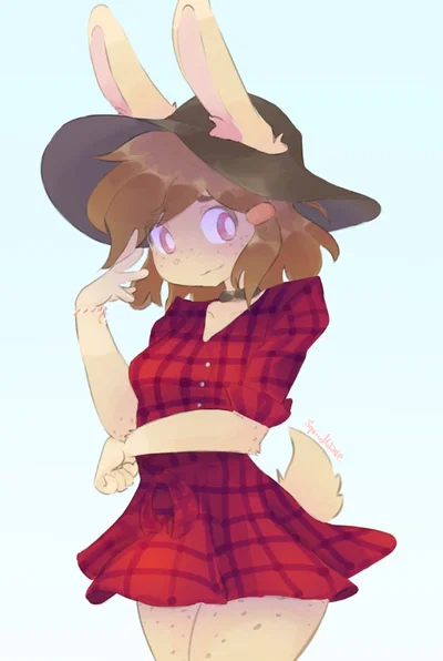 The Friendly Country Rabbit Girl Helps You After You Trip In The Hallway