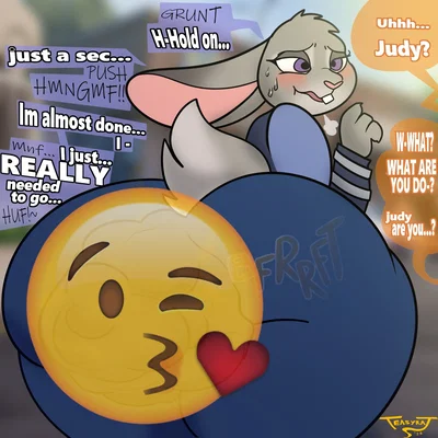 JUDY HOPPS POOPS HER PANTS IN A STAKEOUT ( , SOILING, FARTING