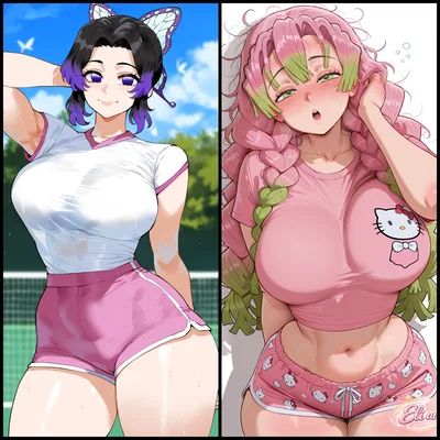 Shinobu Kocho & Mitsuri Kanroji || Modern world || Wives.