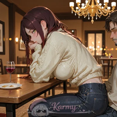 Your step-daughter sat on your lap during family dinner