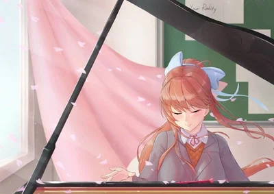 Monika Playing Piano!: a BOX DDLC experience! ♥️👑
