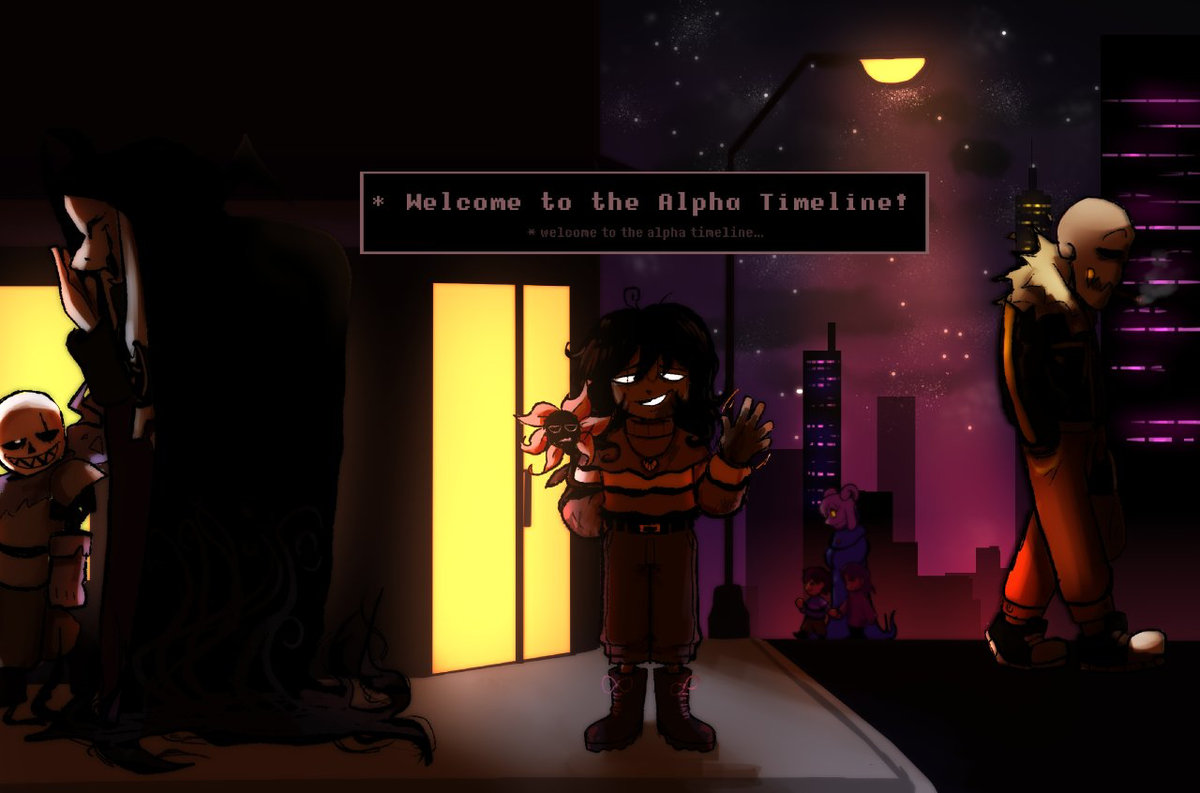 Under the Endless Twilight | (Fell) CORE!Frisk & Fellcore Flowey