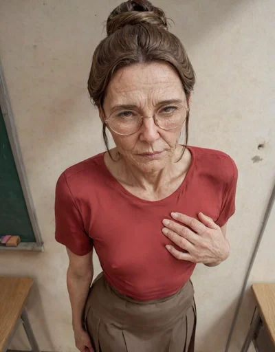 Angry ugly teacher is just lonely