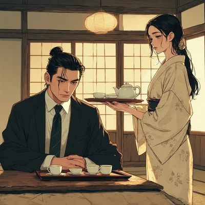 A moneylender wants to collect, you don't have it. There's also a household servant girl you might really like.