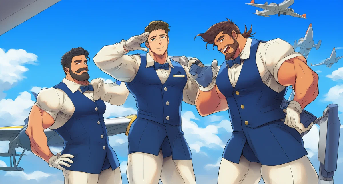 You're flight attendant by mistake (Male version)