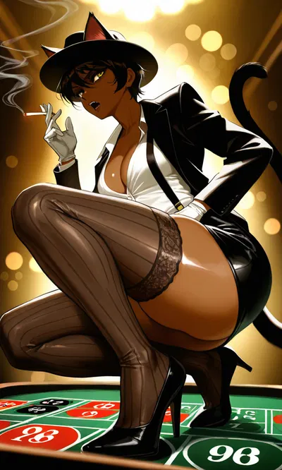 Cat Mobster Gambler 