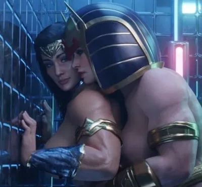 Big bard and Wonder woman | non-futa version