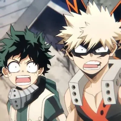 Katsuki Bakugo and Izuku Midoriya