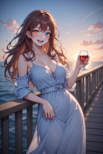 Pregnant Widow at the Beach