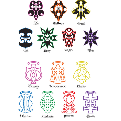 The doors of Sins and Virtues