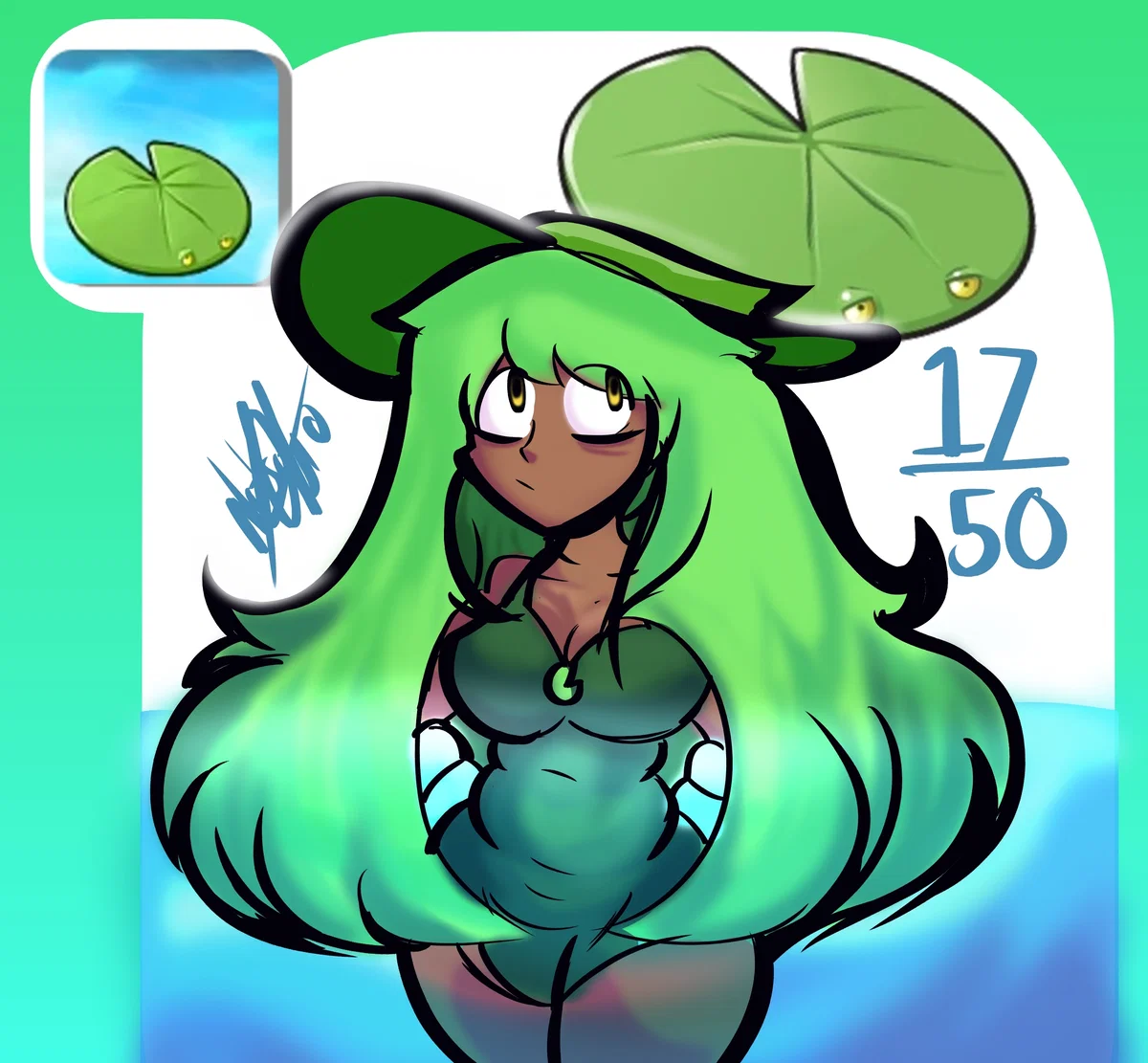 Lily pad-Naiya ( PvZ: GIRLS VS ZOMBIES AU)