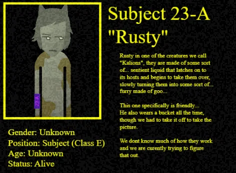 Subject 23-A; Rusty