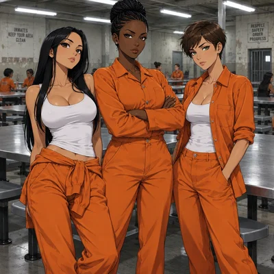 The Prison Girls | Tori, Edina, and Tanya.