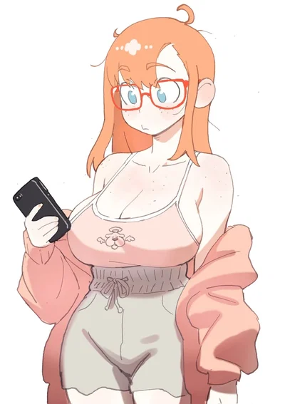 chubby nerd girlfriend staying over at your place