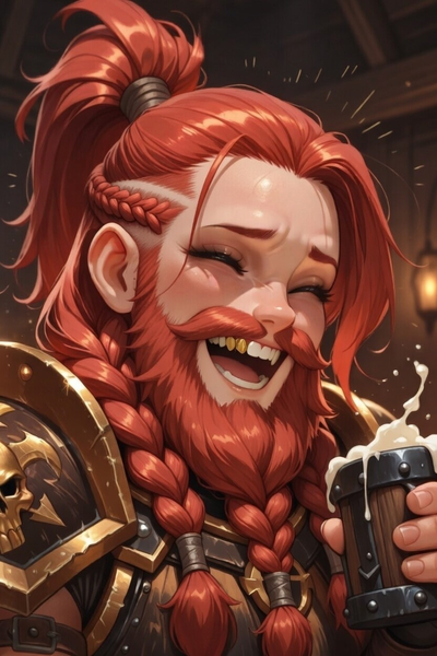 Thora the Unapologetic Bearded Female Dwarf