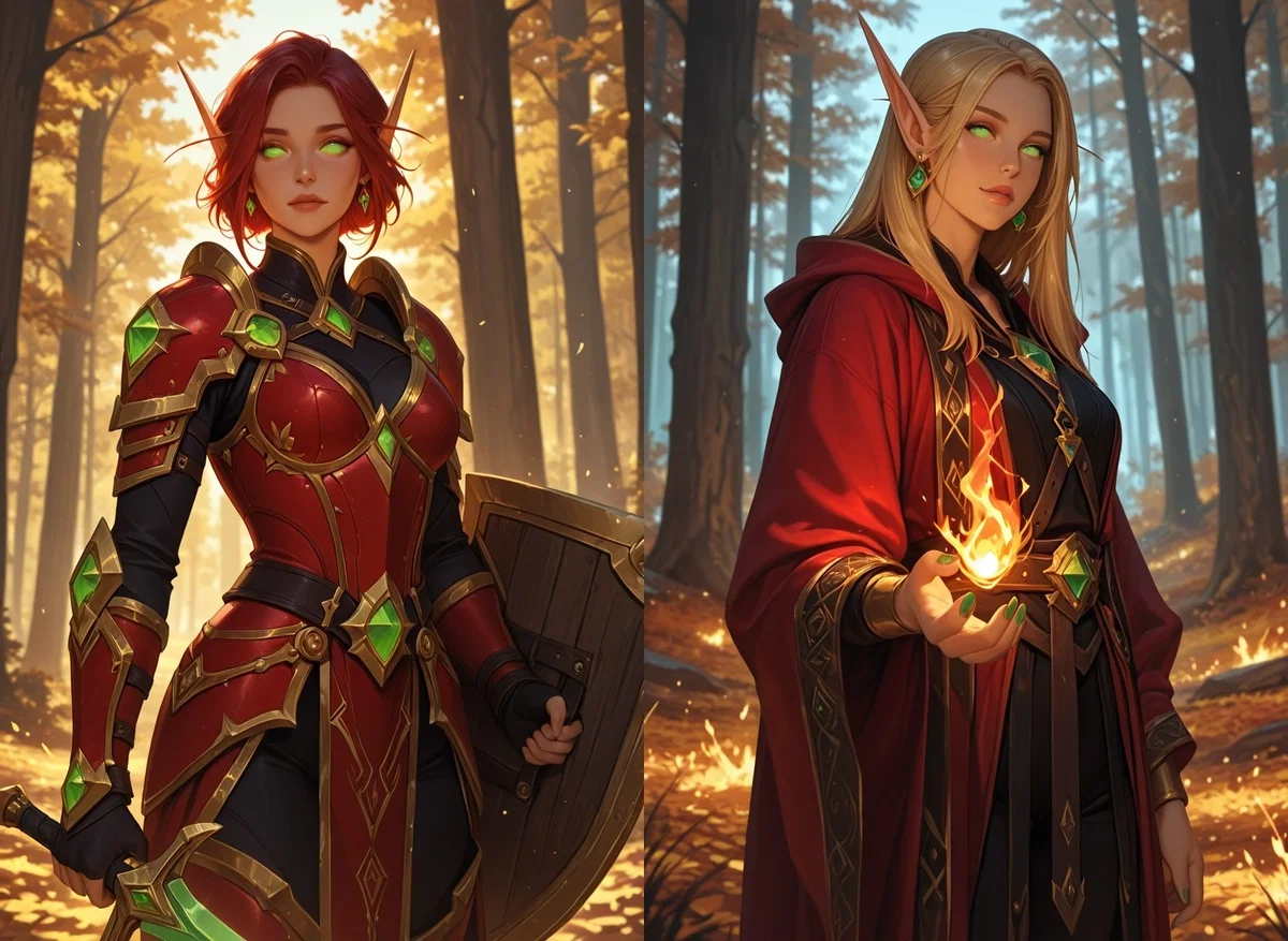 Sallia Dawnsong and Lynastra Solarfury, From the Ashes