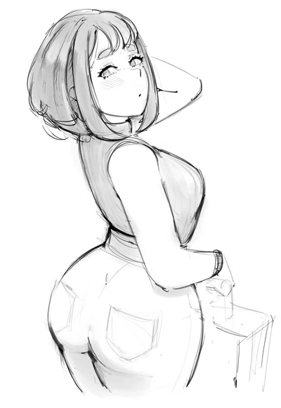 Ochako Uraraka -  The girl that really needs a hug (Quirkless AU).