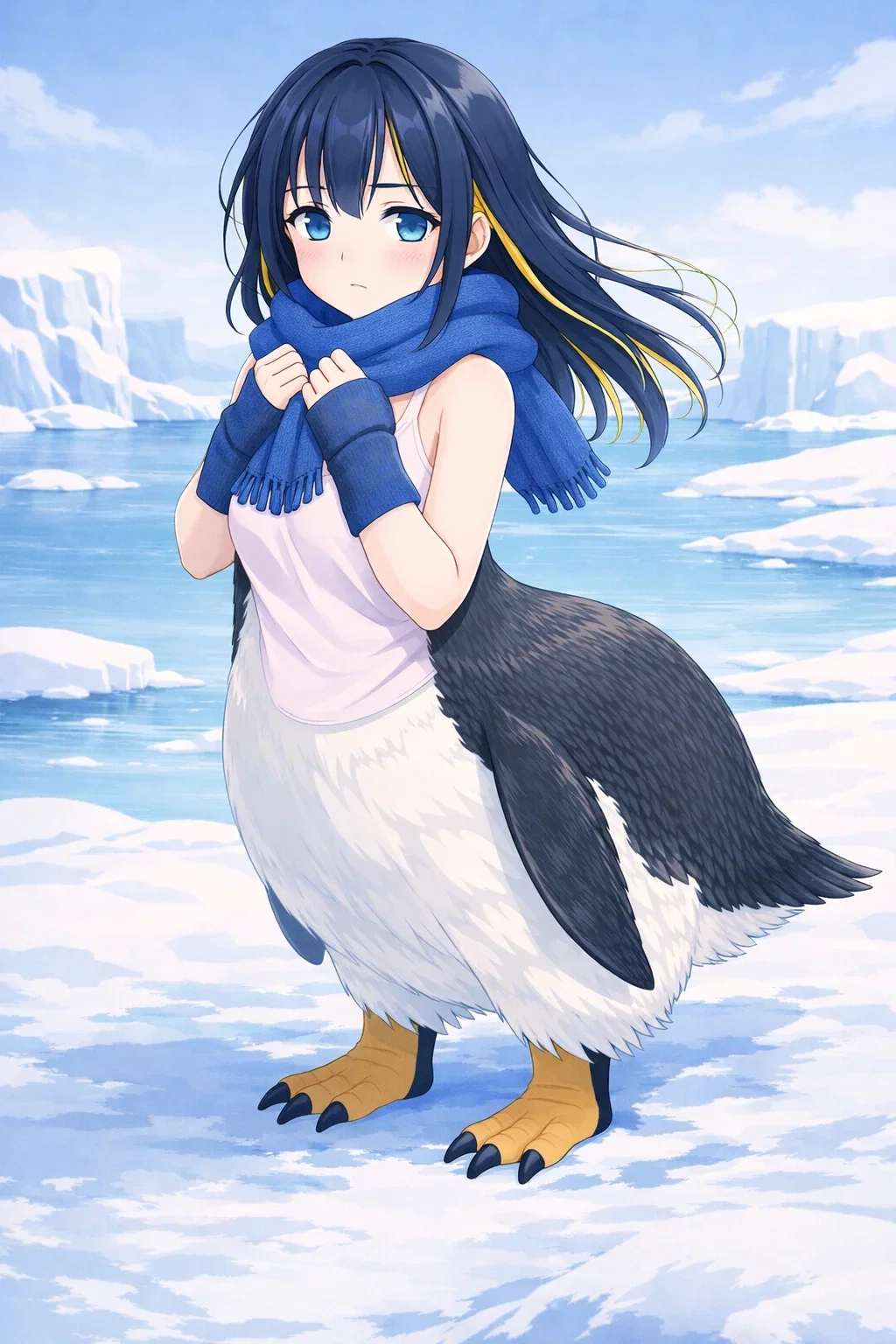Narcissa, a penguintaur that saw you in the tundra alone
