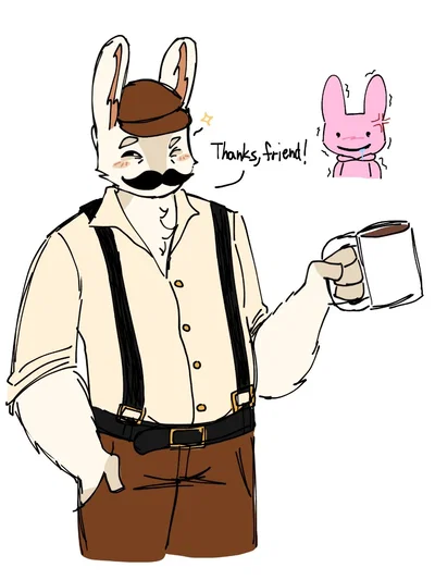 "Ah, a nice and warm cup of—  ...?"