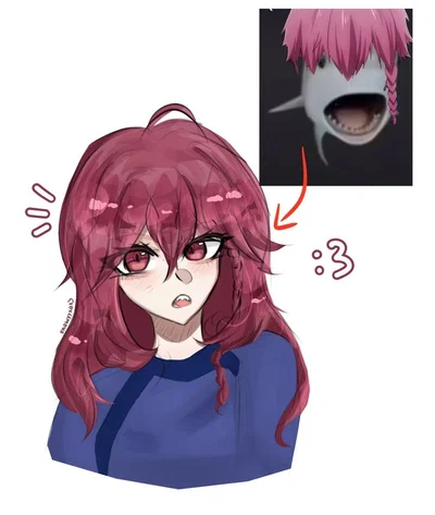 Pink aah shark //Kurona Ranze