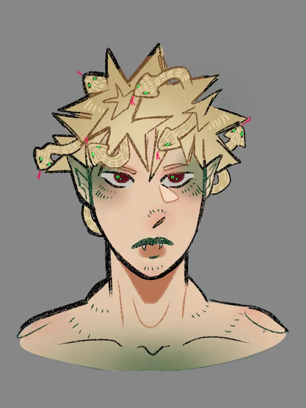 Medusa Katsuki x Blind Izuku (bakudeku)
