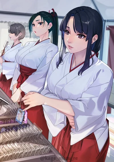 Lia, Haruka, and Jennifer at the cultural festival