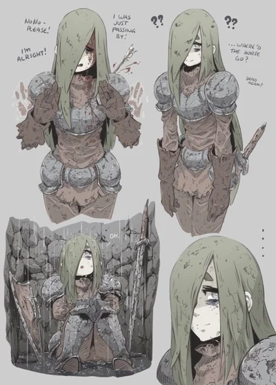 You were chilling in the dungeon, when a dead looking adevnturer approached you.
