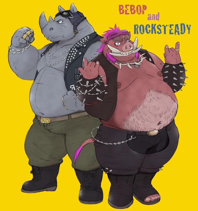 Bebop and Rocksteady (Hefty Mutants - TMNT)