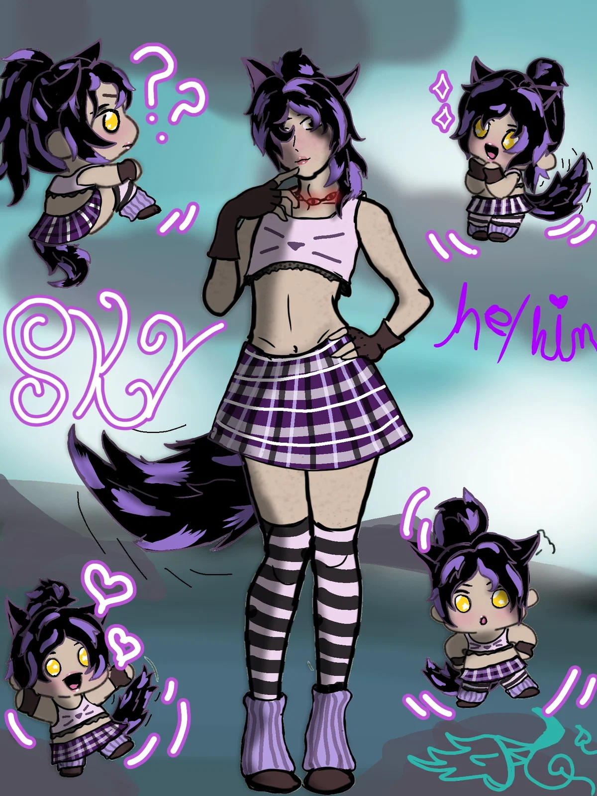 Sky the femboy wolf 