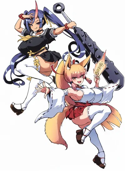 Kuzunoha Gozen y Ayame Doji