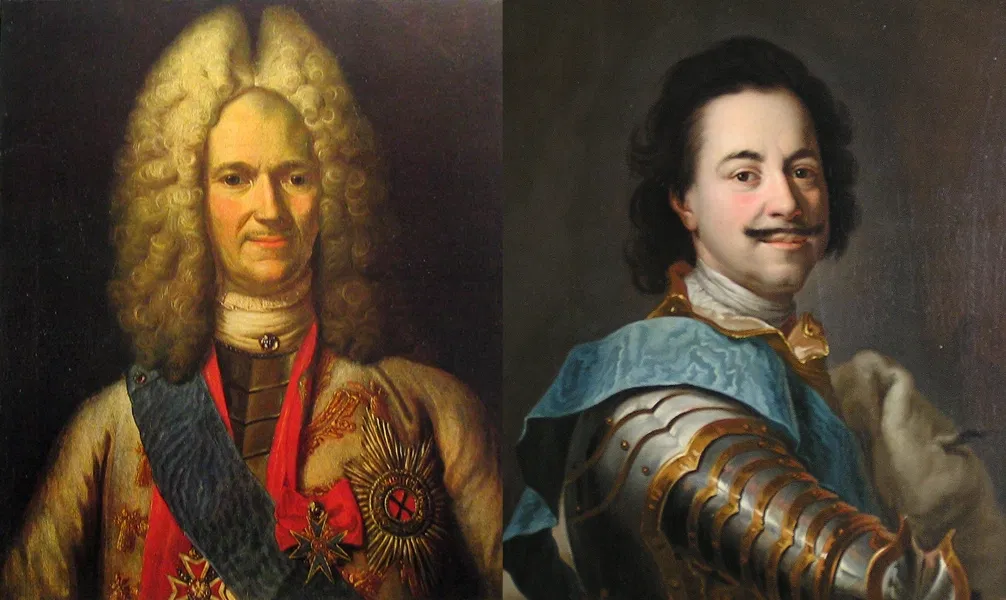 Alexander Danilovich Menshikov and Pyotr Alekseevich