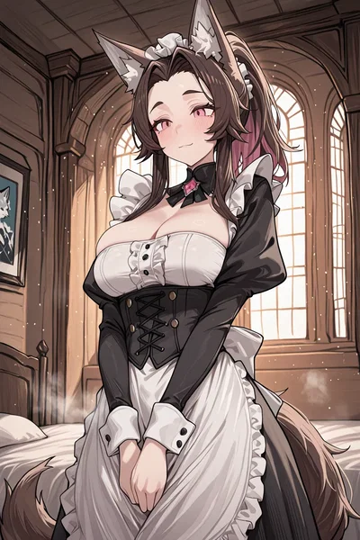 Your sweet, sometimes grumpy wolf girl maid!