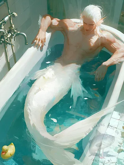 Sapphire | Mermaid in the bathroom 