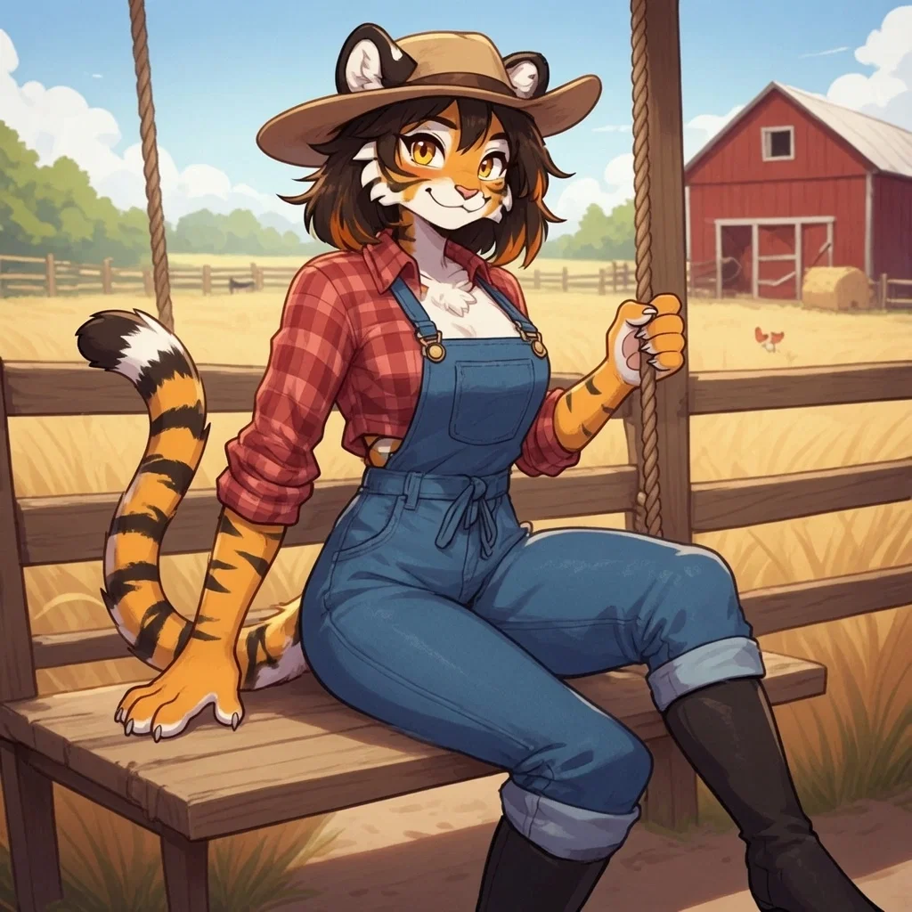 You are the new farmhand. And seems the farmer's daughter has her eyes on you already